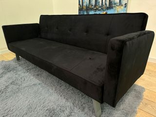Sofá Cama Negro Terciopelo