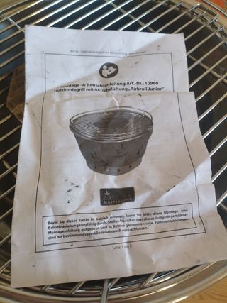 Barbacoa de mesa color rojo,con bolsa  transporte