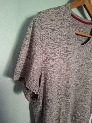 Camiseta Hollister Gris V-Neck