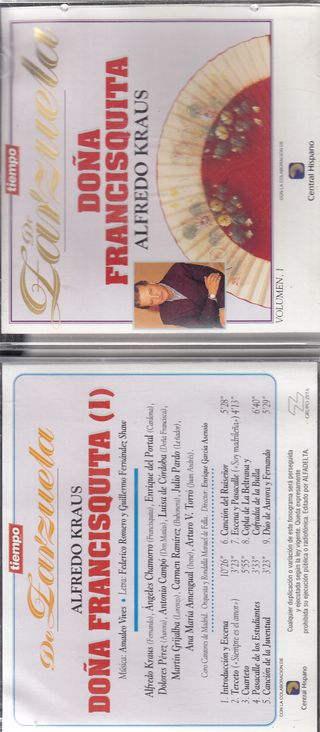 CD Doña Francisquita (1) Alfredo Kraus