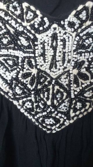 Vestido Negro Zara con Pedrería