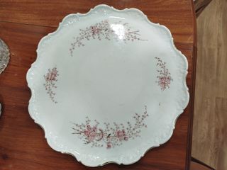 Bandeja de porcelana con flores