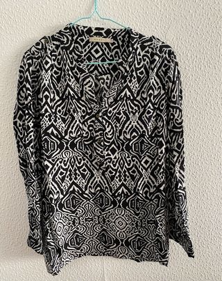 Camisa ANANY Estampado Blanco y Negro