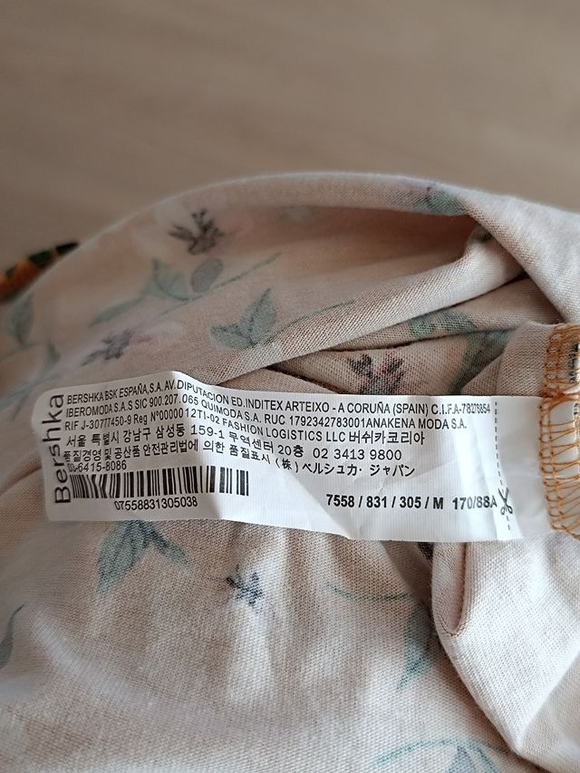 Body estampado floral manga larga