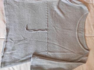 Jersey fino manga 3/4 azul claro