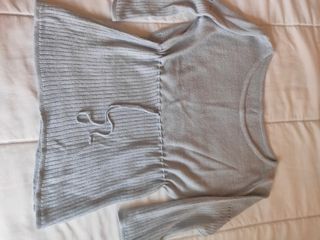 Jersey fino manga 3/4 azul claro