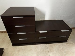 Dormitorio completo: cabecero + 2 mesitas + comoda