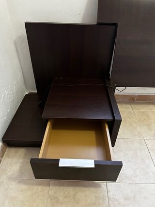 Dormitorio completo: cabecero + 2 mesitas + comoda