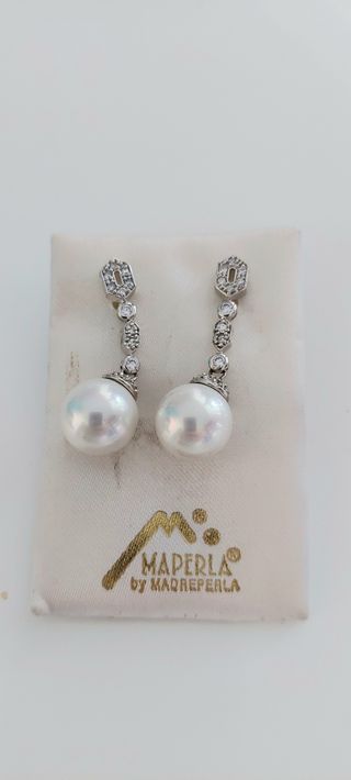 Pendientes Maperla Perlas y Circonitas
