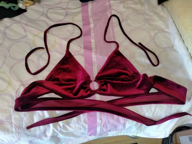 Top burdeos terciopelo