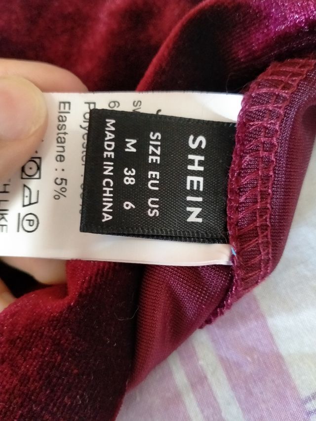 Top burdeos terciopelo