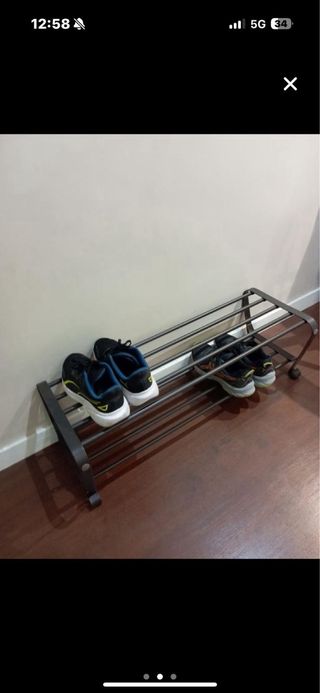 Zapatero Metálico Negro