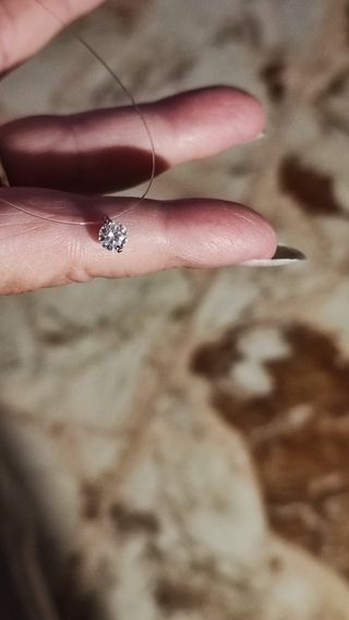 Punto luce Moissanite Argento