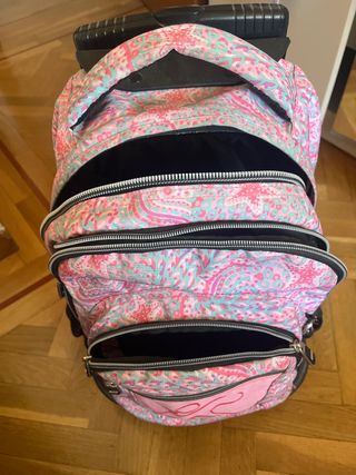 Mochila escolar con estampado floral