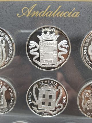 Colección 8 Monedas Plata Andalucía