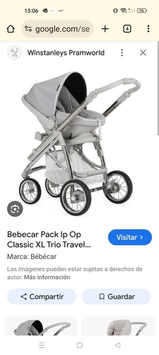 Carro Bebé Silla + Grupo 0 + Base Isofix Bebecar