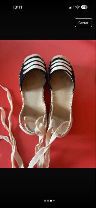 Sandalias esparto lazo beige