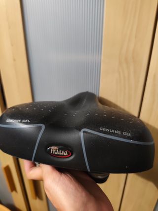 Sillín de gel bicicleta negro