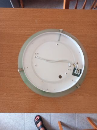 Plafoniera/Lampadario Vetro Verde e Bianco