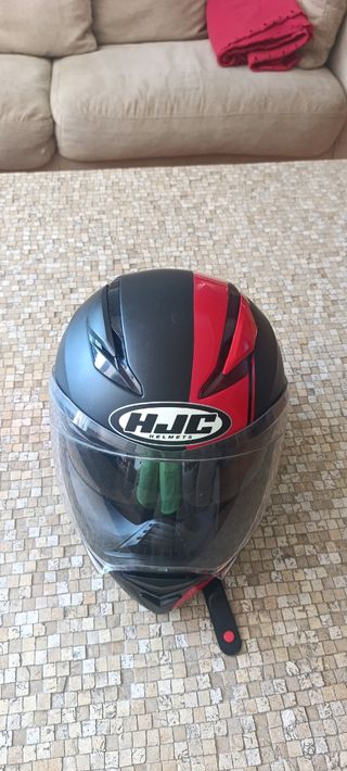 Casco Moto HJC Negro/Rojo