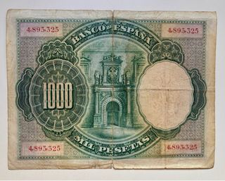 Billete 1000 Pesetas España 1925. Republica 
