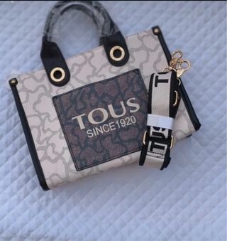 Bolso Mujer Beige y Marrón