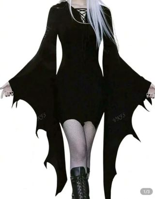 Vestido Vampiresa Halloween Negro