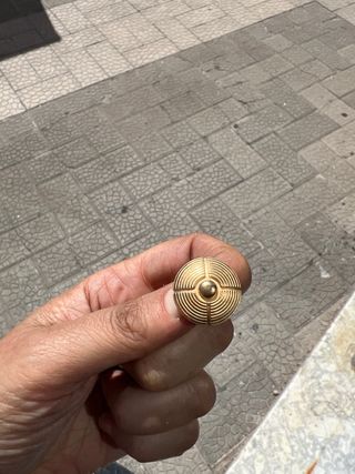 stock 500 bottoni oro rigati metallo 1 foro