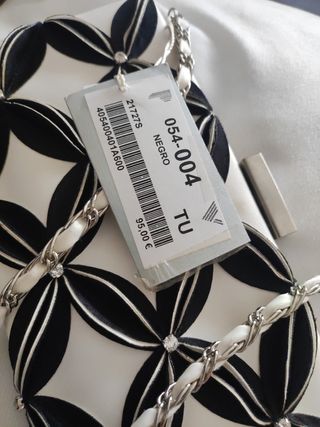 Bolso de fiesta blanco y negro