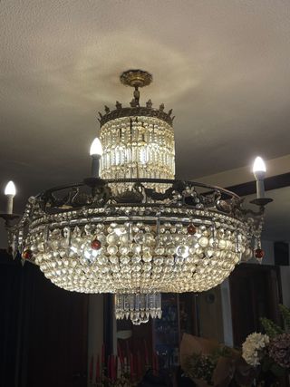 Lámpara de araña de cristal