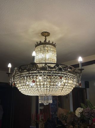 Lámpara de araña de cristal