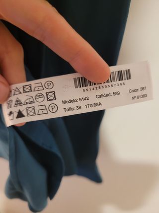 Camisa Massimo Dutti Verde Azulado Talla M