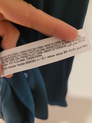 Camisa Massimo Dutti Verde Azulado Talla M