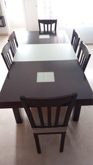Conjunto Muebles Salón Madera Oscura