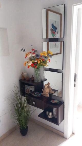 Conjunto Muebles Salón Madera Oscura
