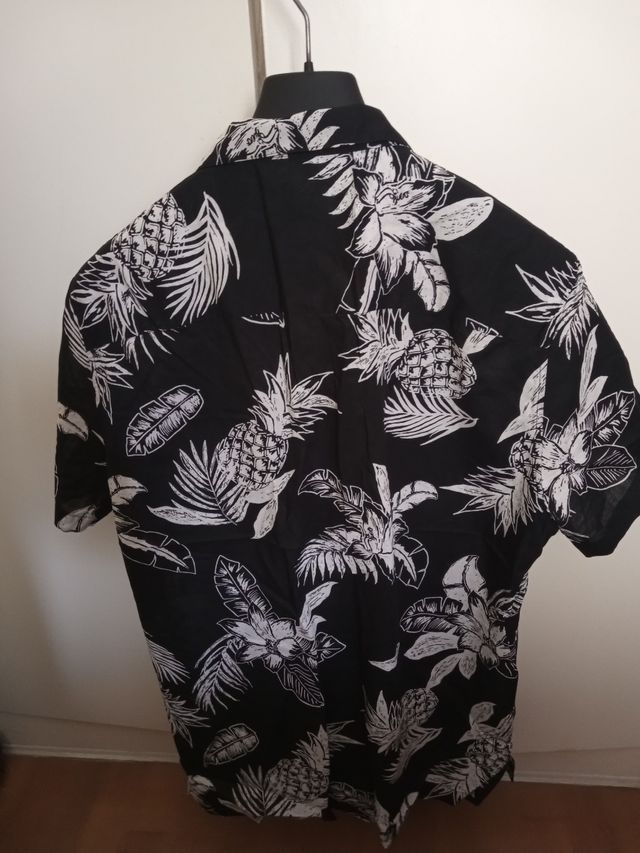 Camisa Estampada Left Man Negra