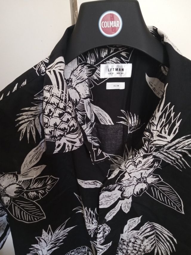 Camisa Estampada Left Man Negra