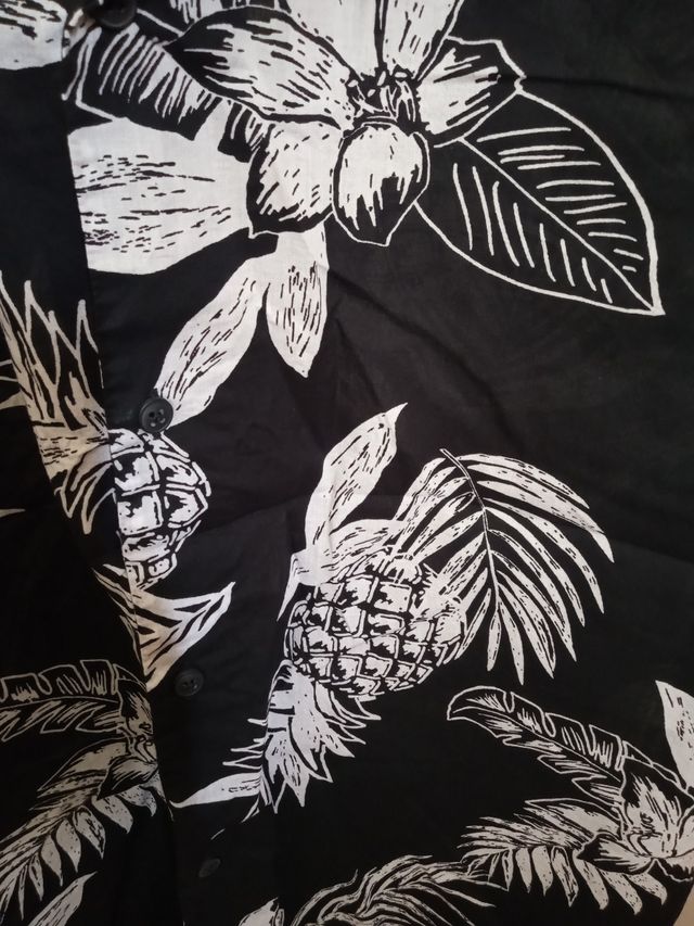 Camisa Estampada Left Man Negra