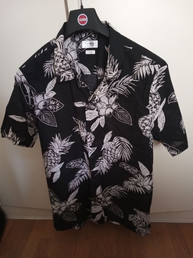 Camisa Estampada Left Man Negra