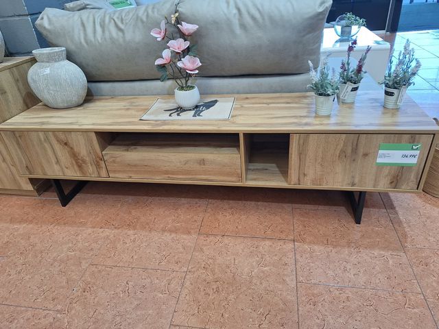 Mueble TV Industrial 2 Puertas y 1 Cajón