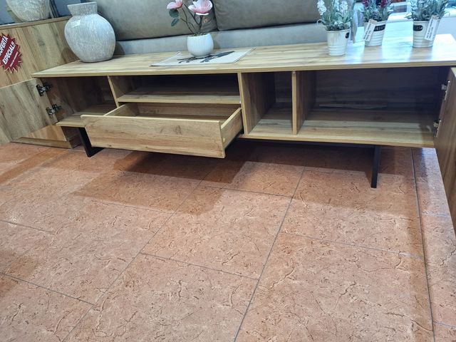 Mueble TV Industrial 2 Puertas y 1 Cajón