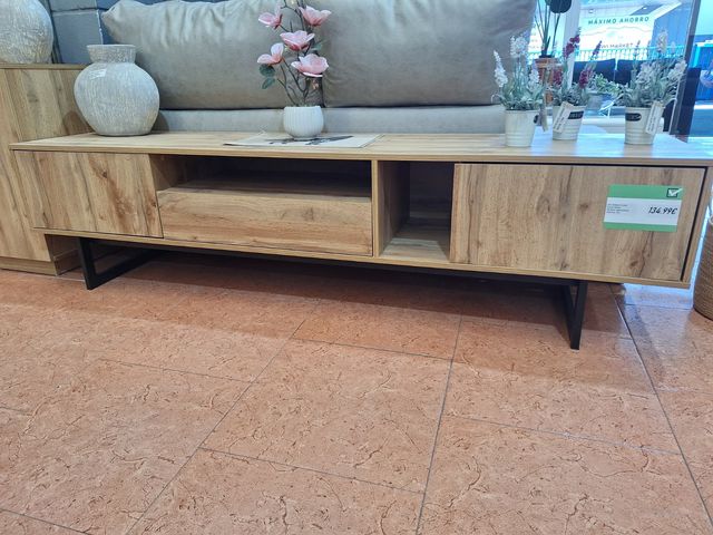 Mueble TV Industrial 2 Puertas y 1 Cajón