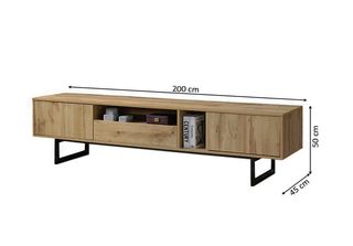 Mueble TV Industrial 2 Puertas 1 Cajón