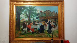 Quadro con cornice dorata