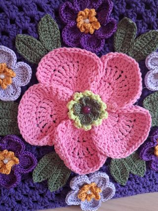 Borsa handmade con fiori