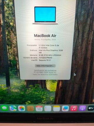 MACBOOK AIR 2020 ORO ROSA  BATERÍA NUEVA 