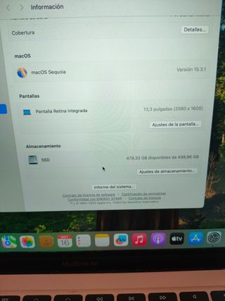 MACBOOK AIR 2020 ORO ROSA  BATERÍA NUEVA 
