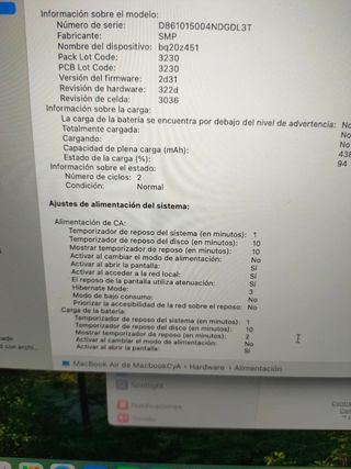 MACBOOK AIR 2020 ORO ROSA  BATERÍA NUEVA 