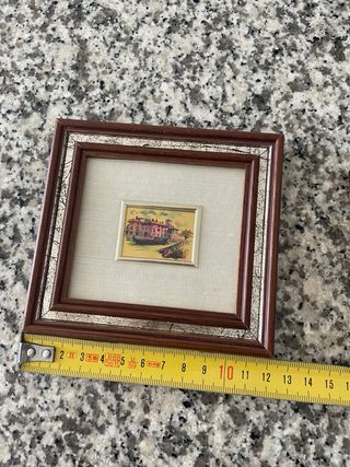 Quadretto con litografia su foglia oro