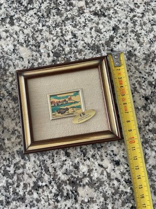 Quadretto con litografia su foglia oro